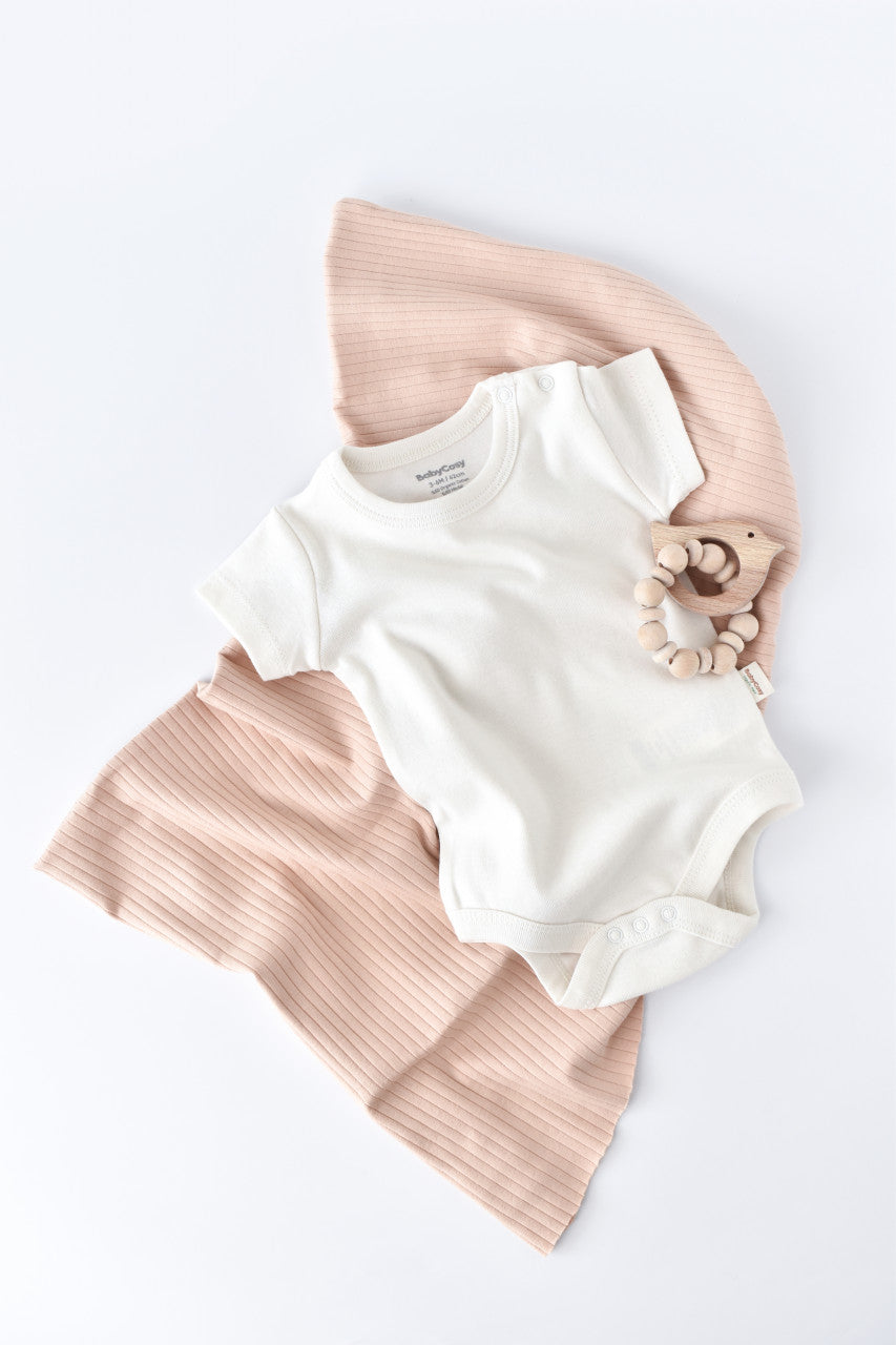 Body din bumbac organic Ecru BabyCosy