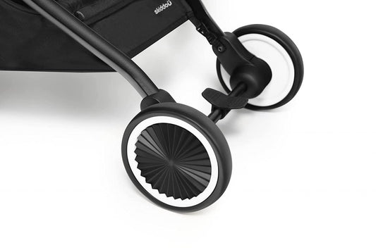 Carucior sport pliabil Skiddou Espoo+ Onyx, ultracompact pentru calatorii, Negru