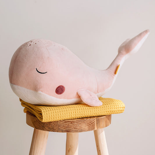 Jucarie balena de plus pentru copii Skiddou Mans, 55 cm