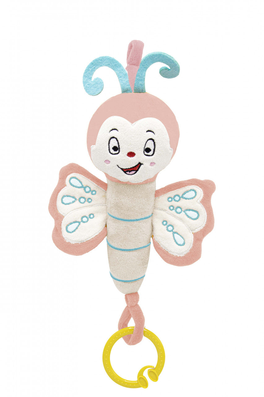 Jucarie din plus cu vibratii pentru bebelusi Fluture, 6 luni+, BabyJem