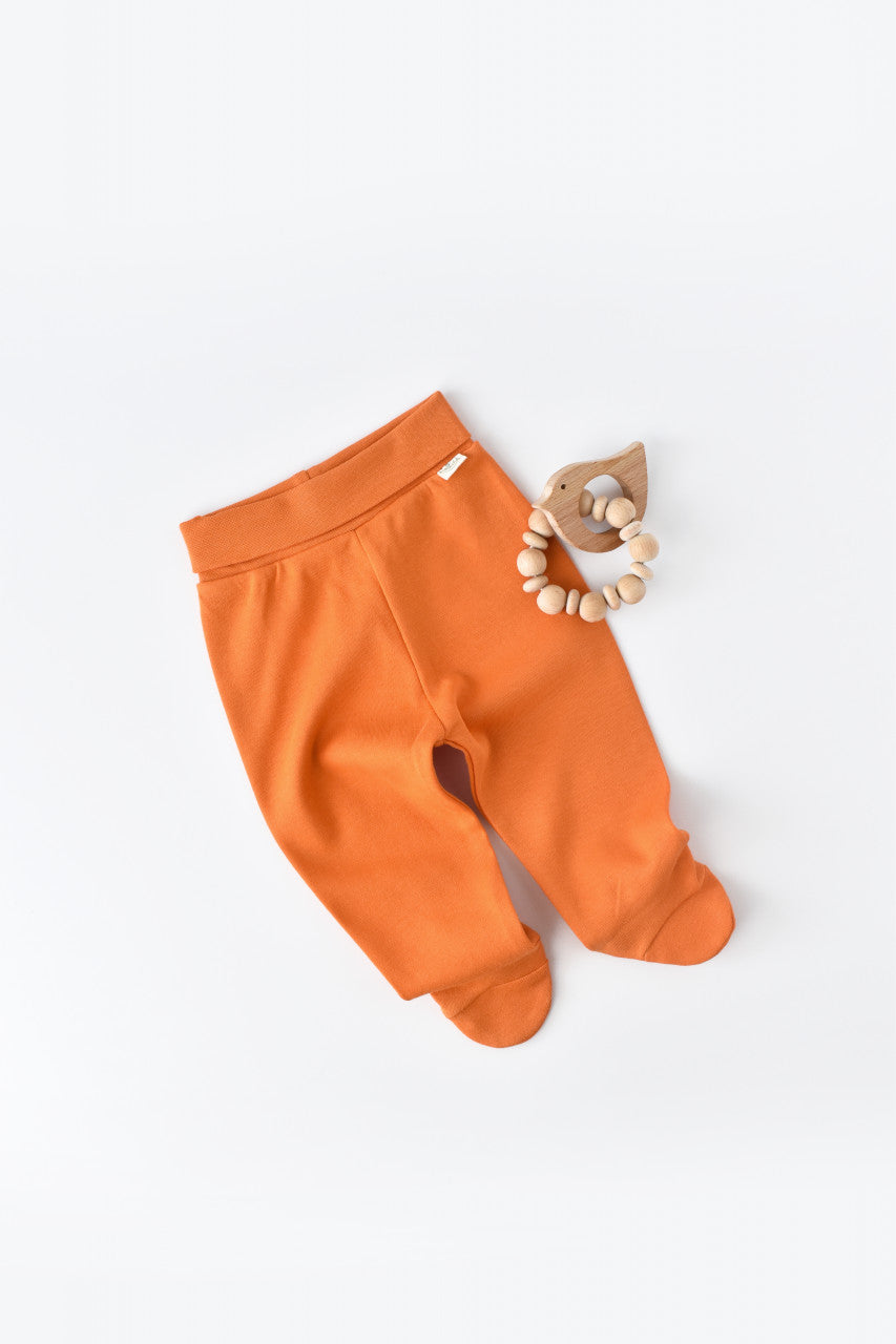 Pantaloni cu Botosei - Bumbac organic Portocaliu BabyCosy