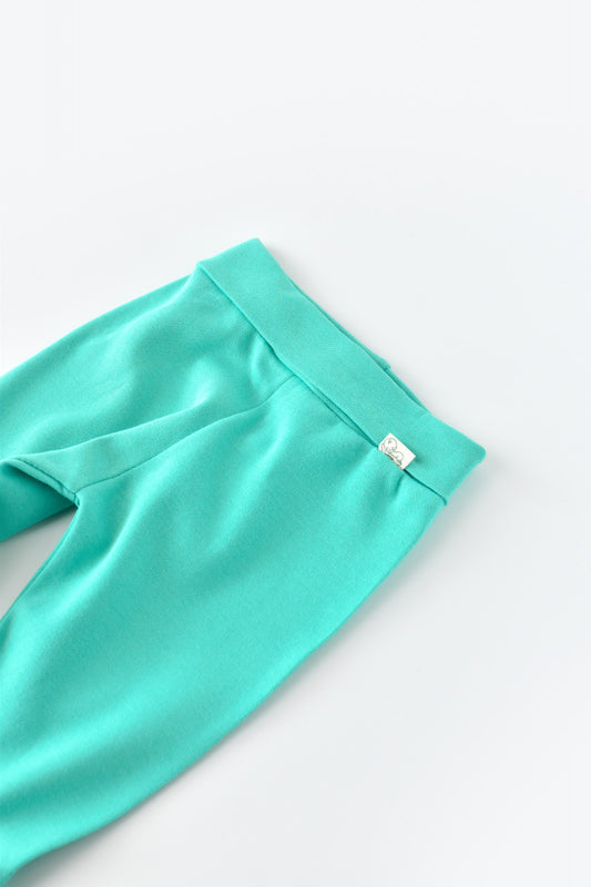 Pantaloni cu Botosei - Bumbac organic Turcoaz BabyCosy