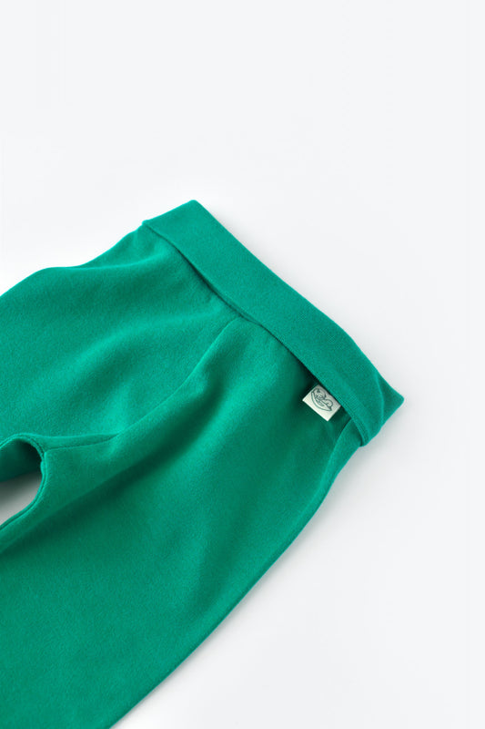 Pantaloni cu Botosei - Bumbac organic Verde BabyCosy