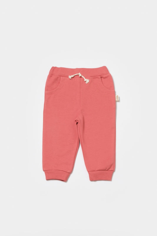 Pantaloni lungi, Two thread, 100%bumbac organic - Rose, BabyCosy