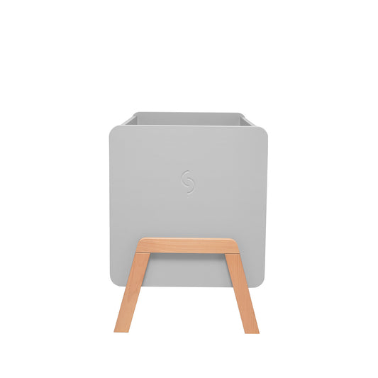 Patut transformabil copii Skiddou Krubb din lemn de fag/MDF, 60x120 cm, Evening Shadow, Gri