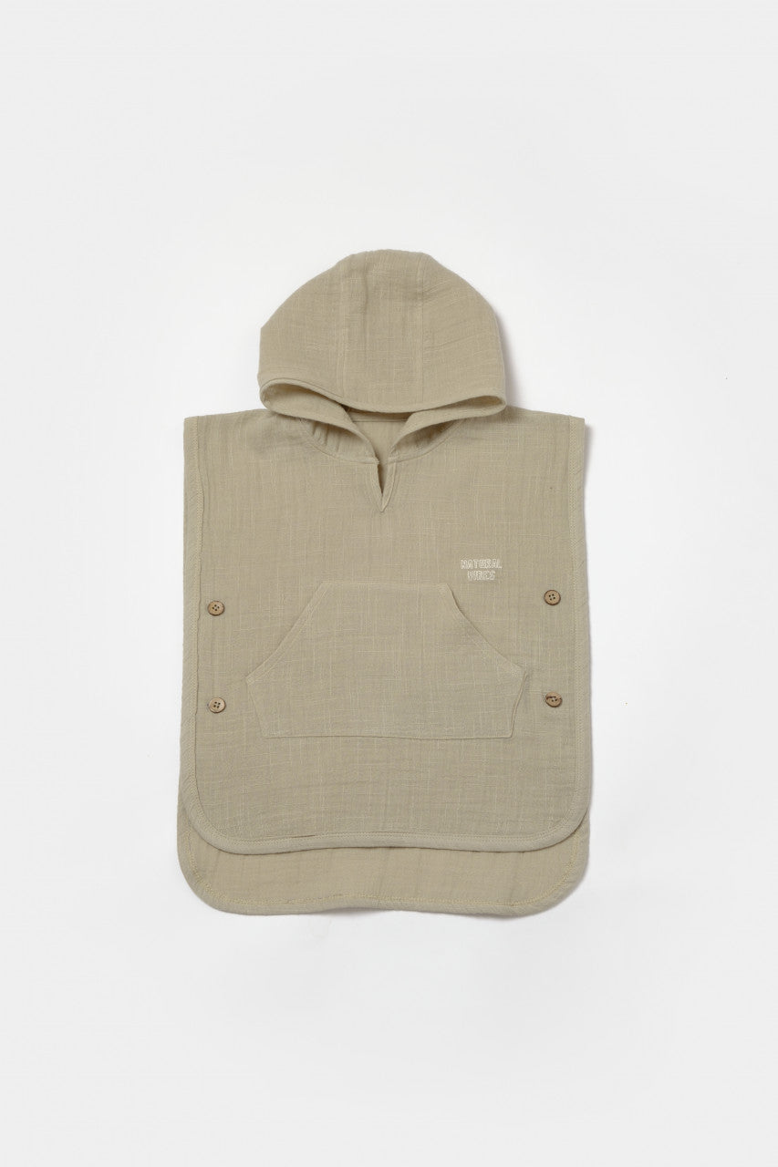 Prosop plaja - poncho copii din muselina absorbanta, Verde, BabyCosy