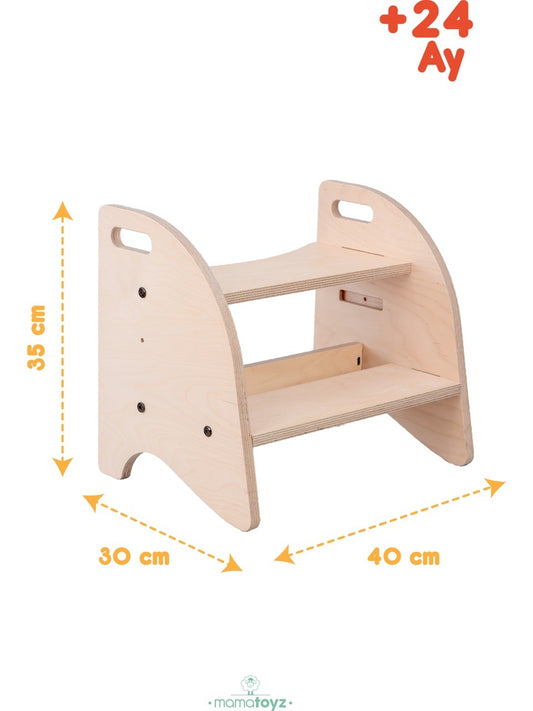 Scaun inaltator tip scara cu 2 trepte pentru copii, model 1, MamaToyz