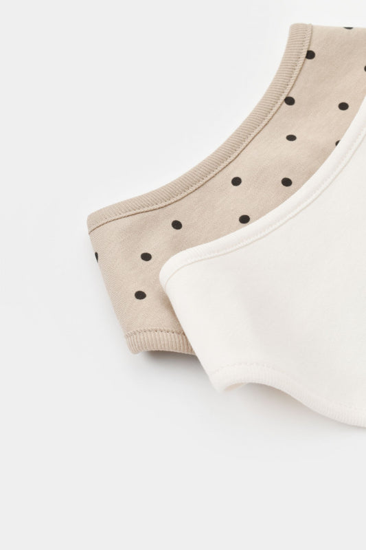 Set 2 bavete Girafa, BabyCosy, Ecru/Mink