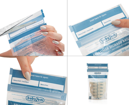 Set 25 pungi pentru stocarea laptelui matern BabyJem