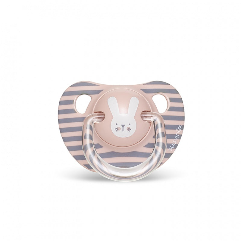 Suzetă amatomică 6-18 luni, iepuraș roz Hygge Suavinex