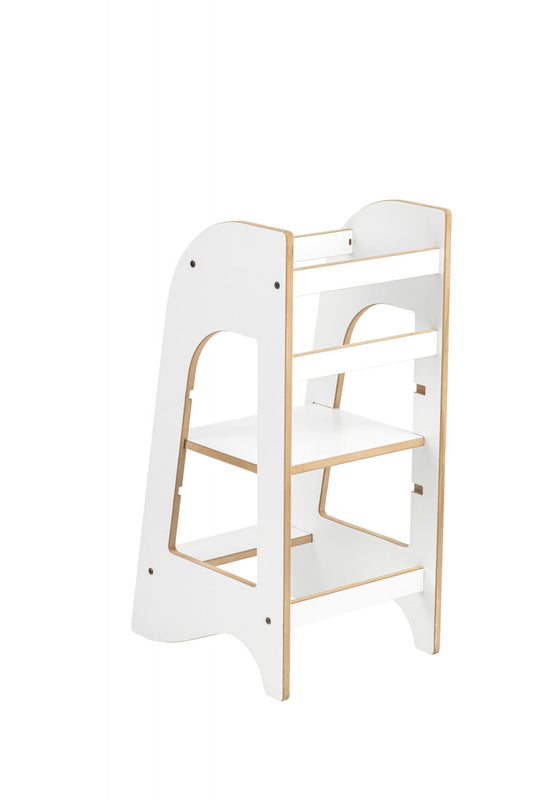 Turn de invatare MamaToyz Learning Tower din MDF, Alb