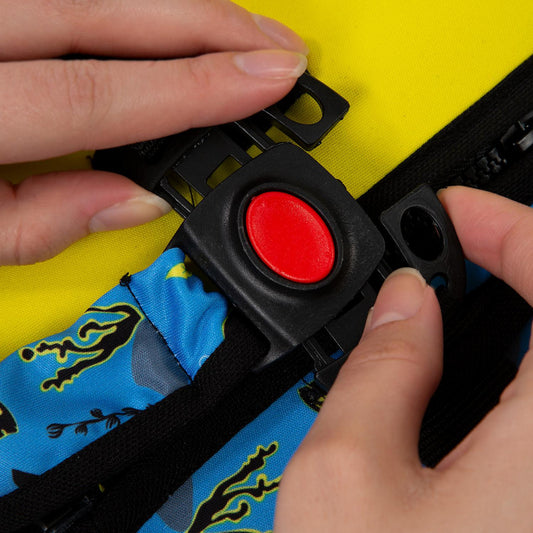 Vesta reglabila pentru inot pentru copii 1-5 ani, BabyJem, Galben