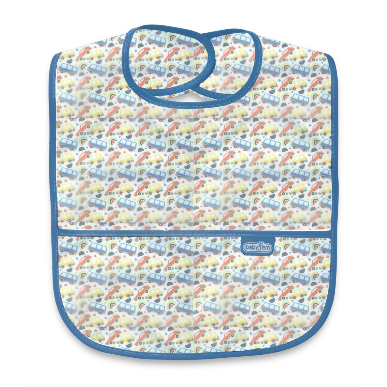 Baveta cu 2 fete si buzunar , BabyJem, 24x35 cm