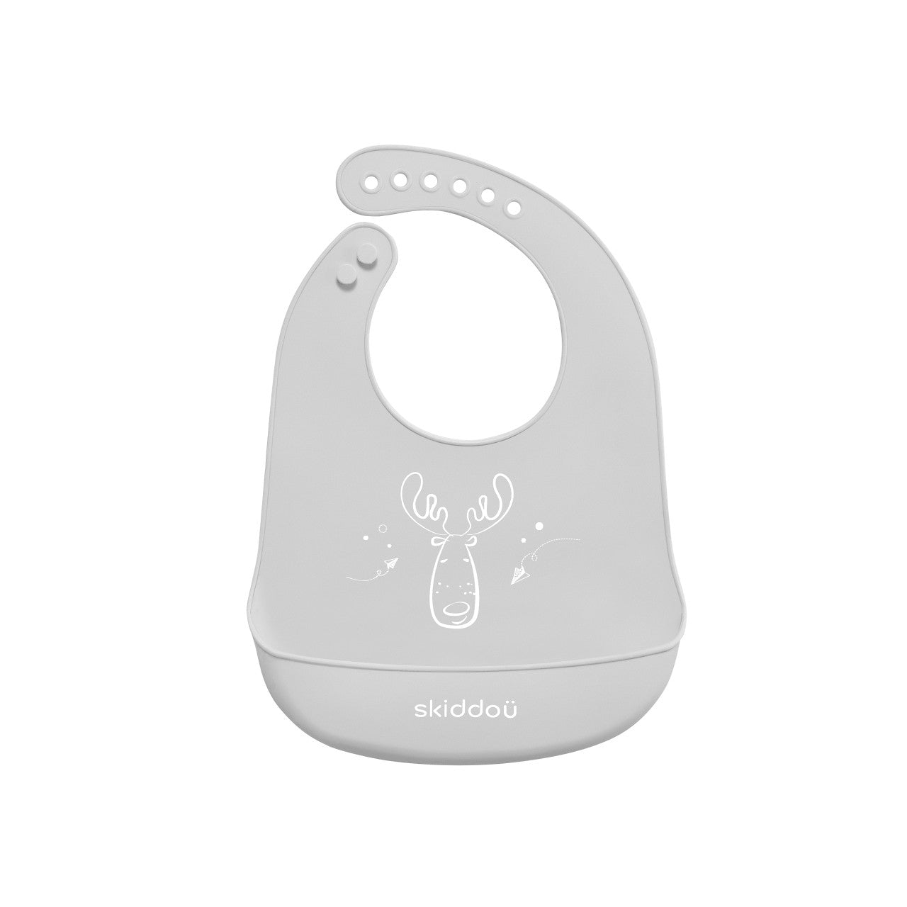 Baveta din silicon Smekke, Skiddou, Normandic dream, Gri