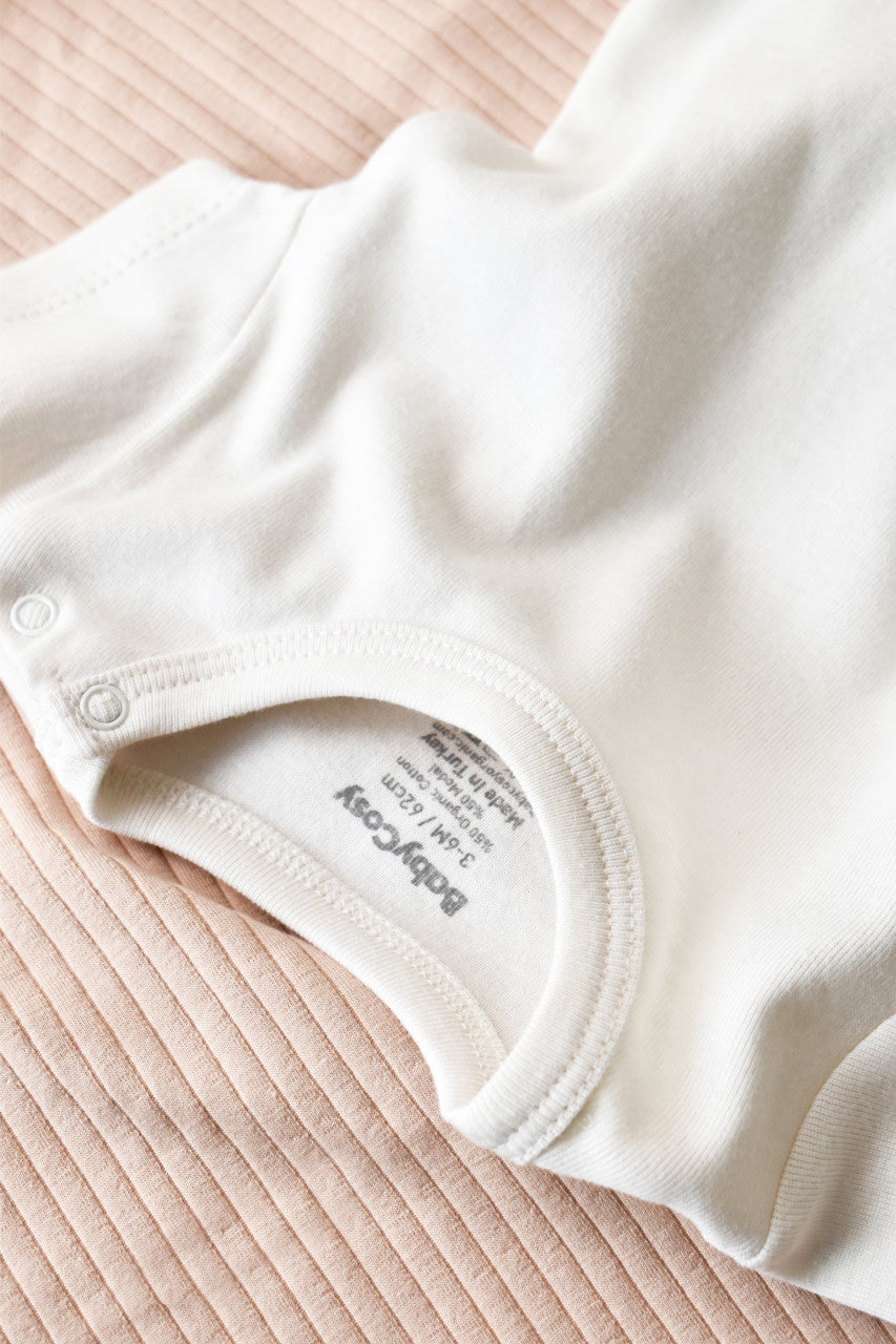 Body din bumbac organic Ecru BabyCosy