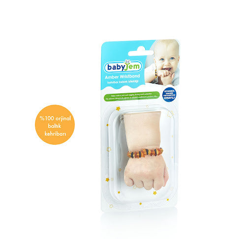 Bratara din chihlimbar pentru bebelusi BabyJem