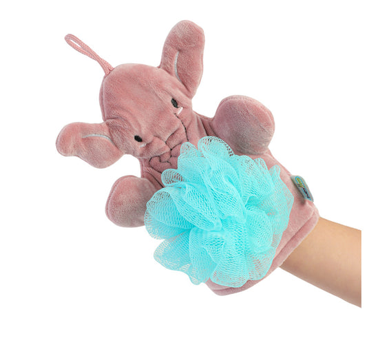 Buretel de baie tip manusa Elefantel, BabyJem, 9x11 cm