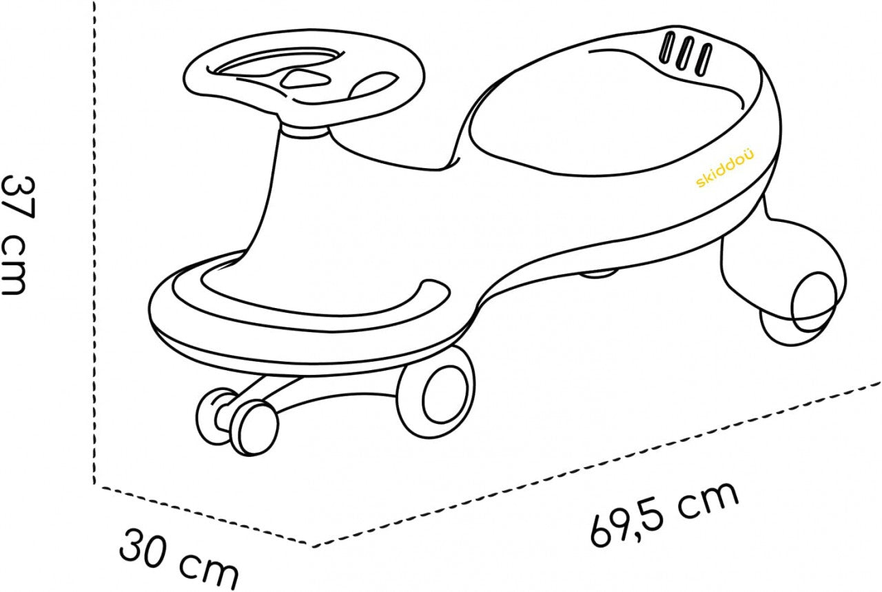 Jucarie ride-on gravitationala Skiddou Bjorg, Galben