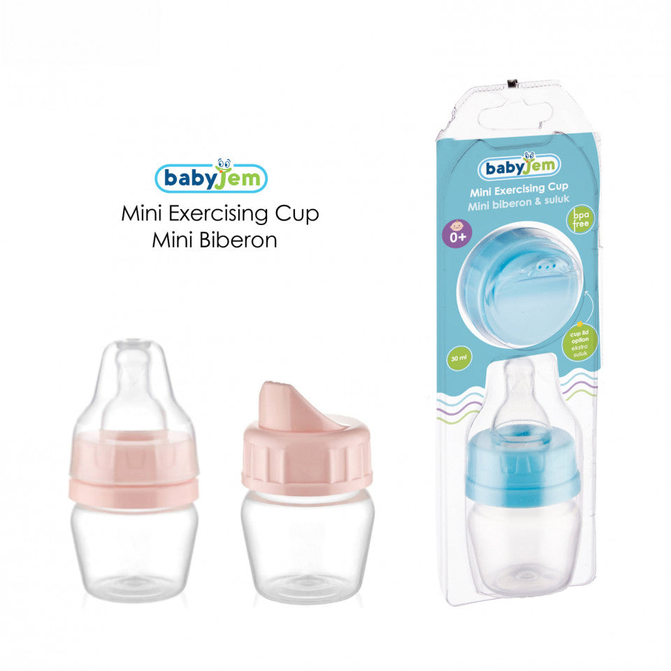 Mini biberon 2 in 1 Cana si biberon din sticla BabyJem 30 ml