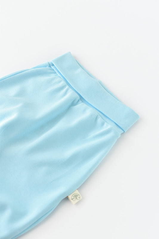 Pantaloni Bebe Unisex din bumbac organic Bleu BabyCosy