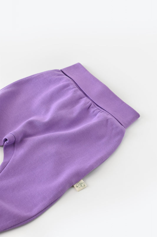 Pantaloni Bebe Unisex din bumbac organic Mov BabyCosy