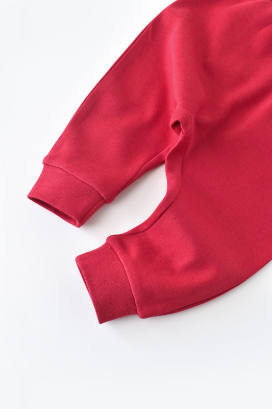 Pantaloni Bebe Unisex din bumbac organic Rosu BabyCosy