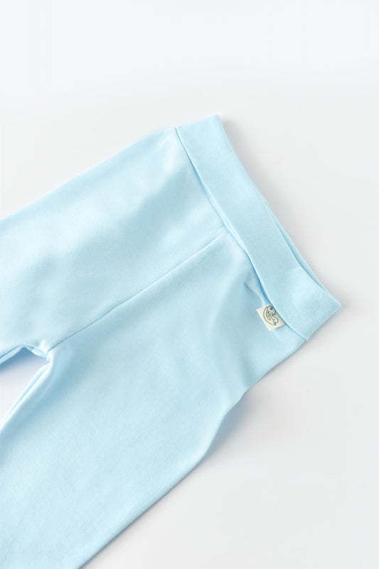 Pantaloni cu Botosei - Bumbac organic Bleu BabyCosy