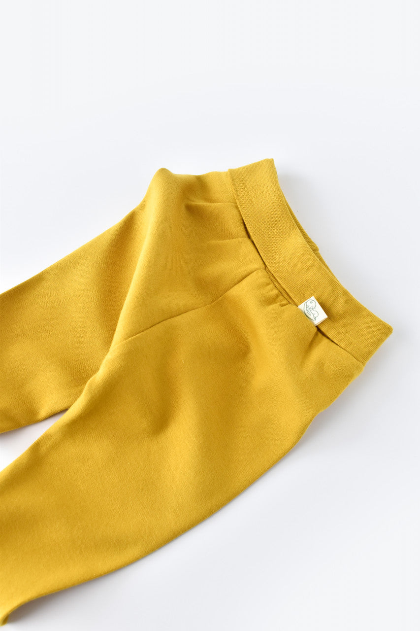 Pantaloni cu Botosei - Bumbac organic Galben BabyCosy