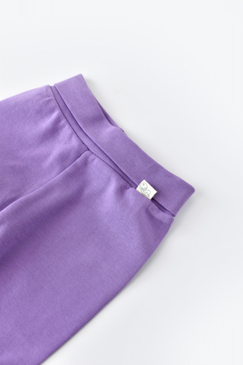Pantaloni cu Botosei - Bumbac organic Mov BabyCosy