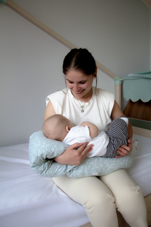 Perna multifunctionala pentru alaptat si gravide cu suport detasabil pentru cap BabyJem