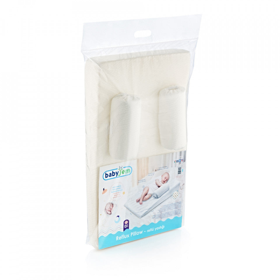 Pozitionator cu plan inclinat BabyJem Eco Reflux White