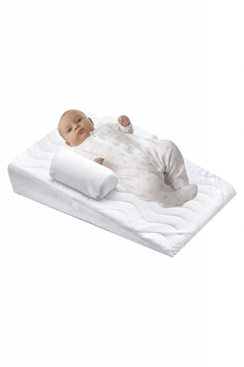 Pozitionator cu plan inclinat si penute BabyJem Eco Reflux White