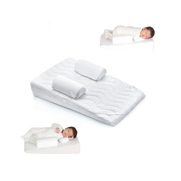 Pozitionator cu plan inclinat si penute BabyJem Eco Reflux White