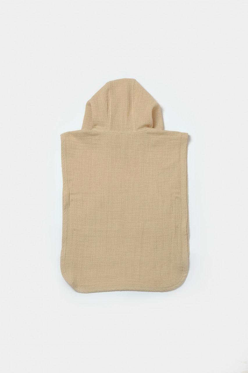 Prosop plaja - poncho copii din muselina absorbanta, Apricot, BabyCosy