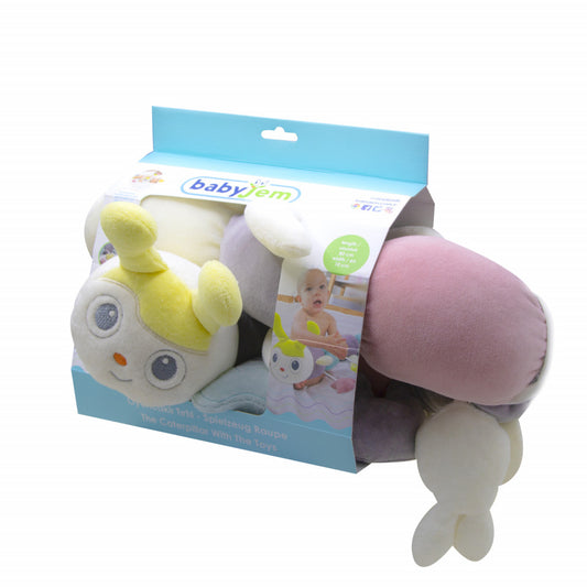 Protectie laterala multifunctionala cu jucarii din plus BabyJem Caterpilar