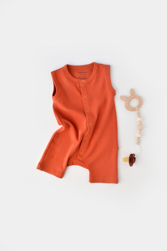 Salopeta fara maneci si pantaloni scurti - 100% bumbac organic - Scortisoara, BabyCosy