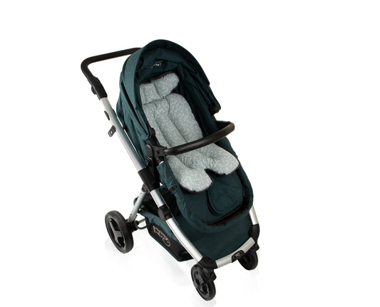 Saltea cu doua fete pentru carucior si scaun de masa BabyJem Verde