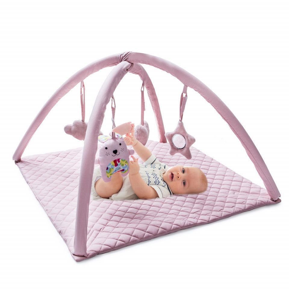 Saltea de activitati cu bara jucarii BabyJem Soft Cotton