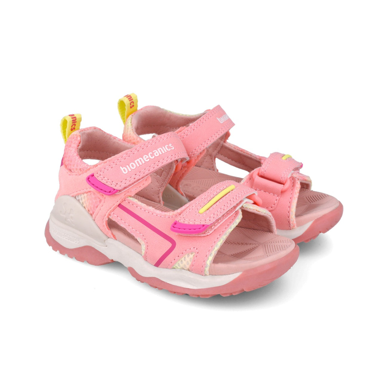 Sandale din piele pentru copii, Biomecanics, 252246, corai