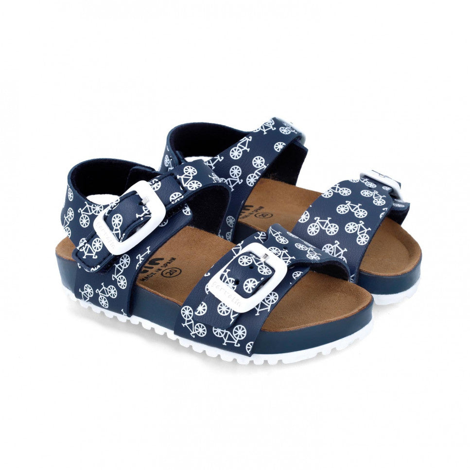 Sandale pentru copii Biciclete Garvalin, azul marino