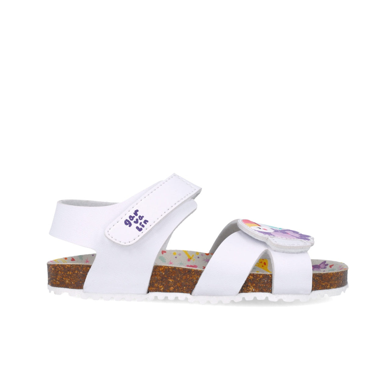 Sandale pentru copii cu papagal Garvalin, 252464, Alb