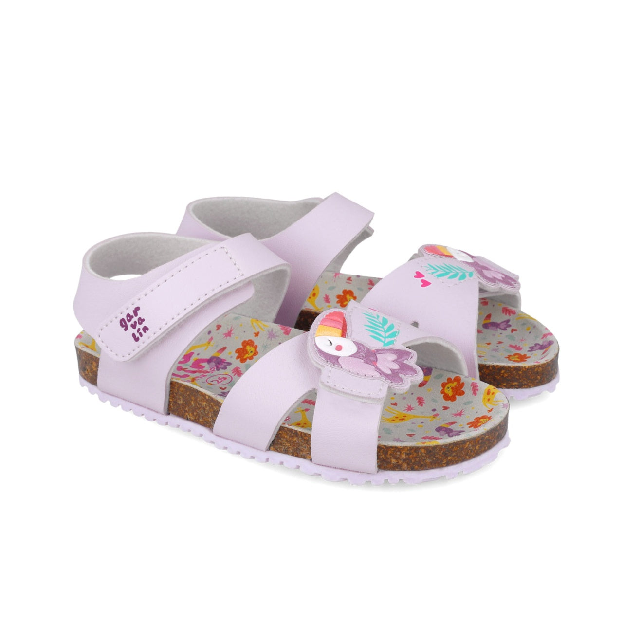 Sandale pentru copii cu papagal Garvalin, 252464, mov