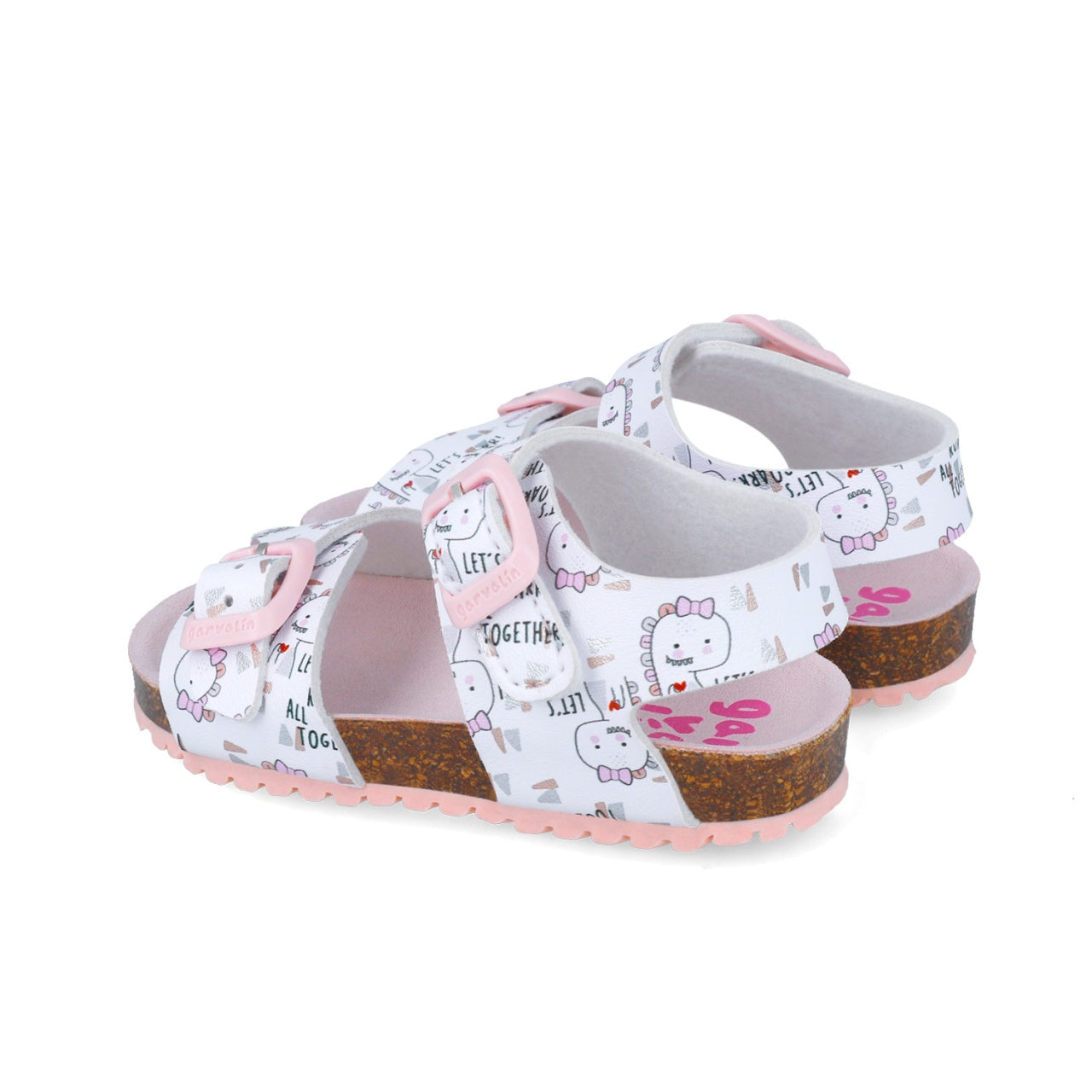 Sandale pentru copii cu pisicute Garvalin, 242453, albi