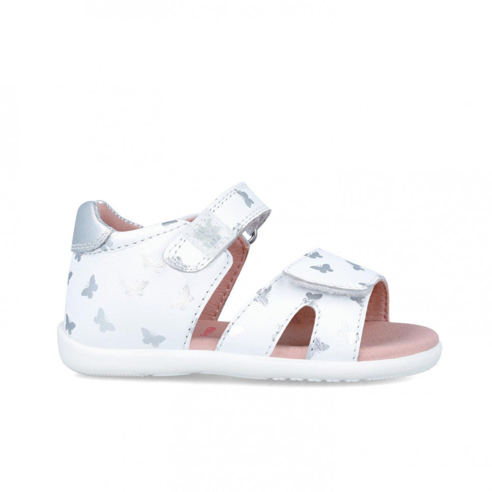 Sandale Primii Pasi pentru Copii Fluturasi Garvalin, blanco