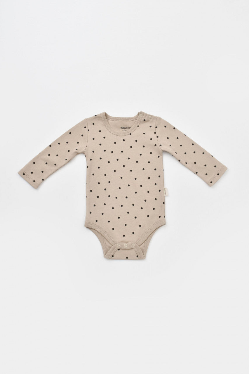 Set 2 body-uri cu maneca lunga bebe unisex Girafa, BabyCosy, 100% bumbac organic