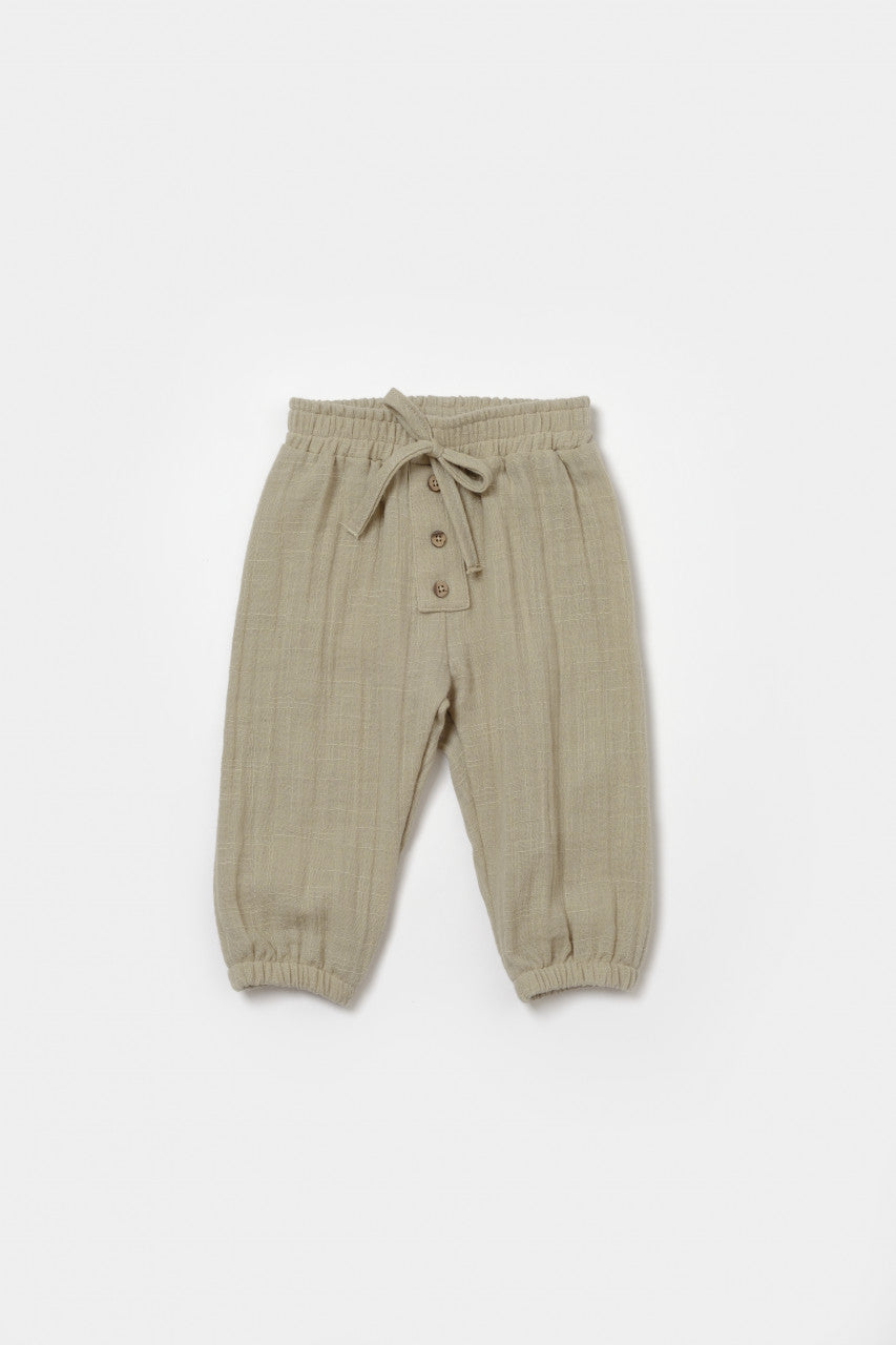 Set bluza si pantaloni, Winter muselin, 100% bumbac - Verde, BabyCosy