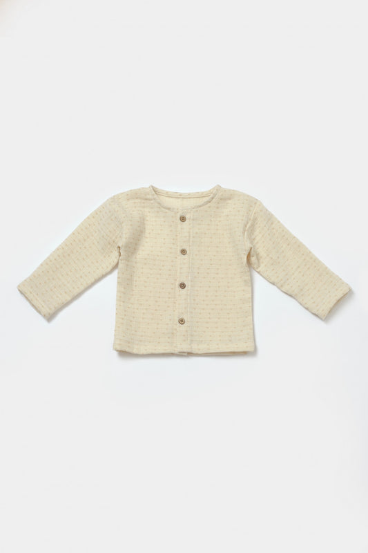 Set bluza si salopeta, Winter muselin, 100% bumbac - Apricot, BabyCosy