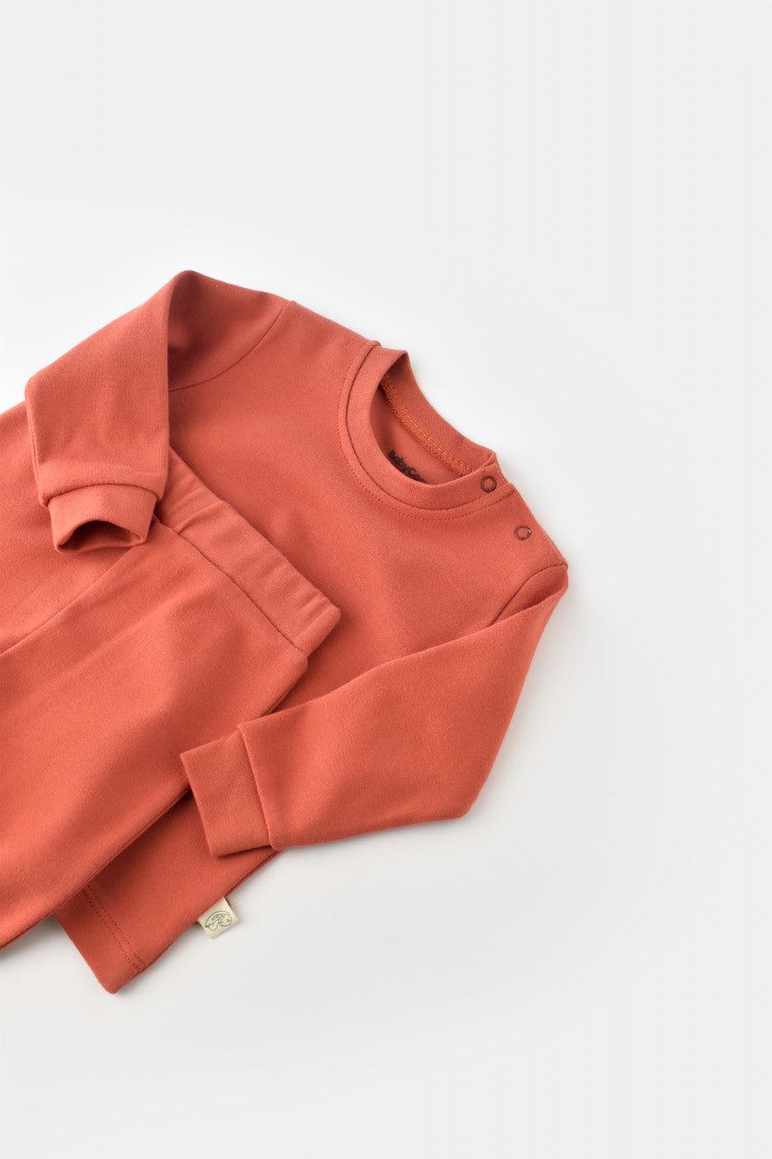 Set bluzita cu maneca lunga si pantaloni lungi - bumbac organic 100% - Scortisoara, BabyCosy