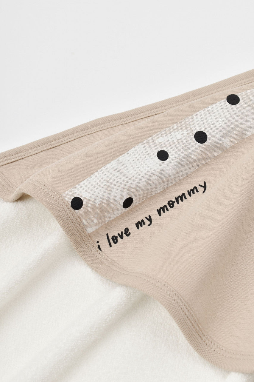 Set de baie cu prosop si manusa Girafa, BabyCosy, Mink