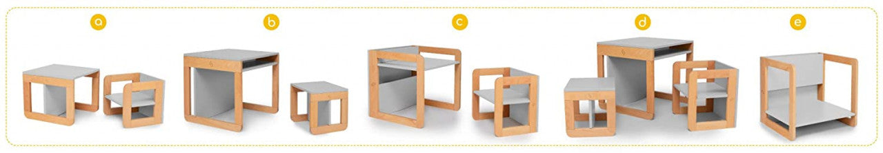 Set mobilier 8in1 Skiddou Mob, Evening shadow, Gri